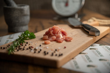 Kippendijenvlees blokjes 500gr